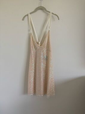 Free People Iridescent Sequin Slip Dress